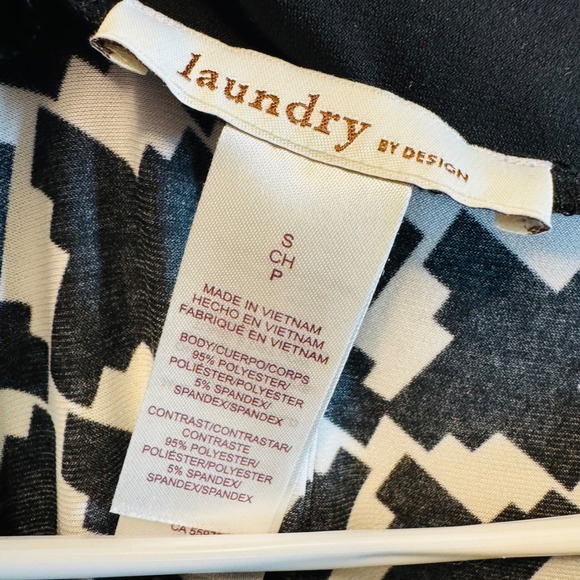 Laundry by Design Dress Black White Houndstooth Print Career Cocktail - Picture 3 of 6